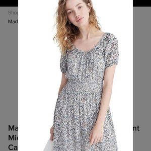 Madewell Smocked Waist Peasant Midi Dress